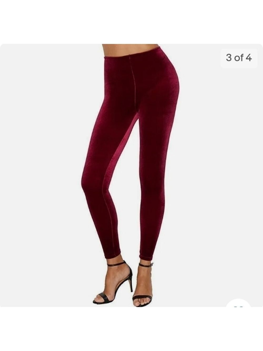 Commando Perfect Control Berry Velvet Leggings Extra Large